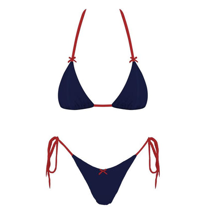 Navy Blue Red Bikini Set - Perfect for 4Th of July