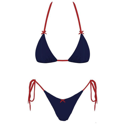 Navy Blue Red Bikini Set - Perfect for 4Th of July