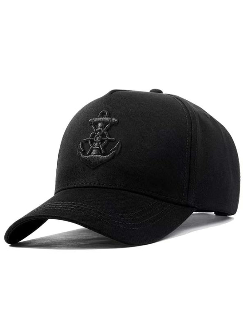 Fashion Three-Dimensional Anchor Embroidered Baseball Cap, Outdoor Adjustable Sports Sunscreen Casual Cap for Shopping, Travel, Seaside Party, Unisex